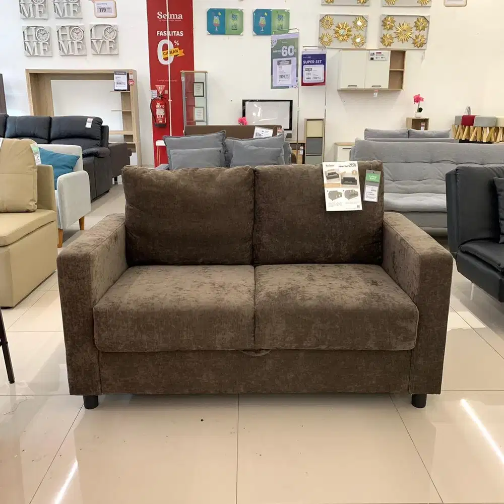 Sofa 2 dudukan dengan storage terbaru selma