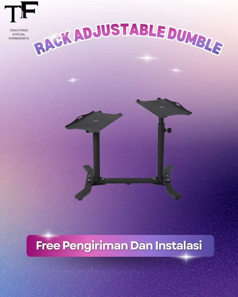 Promo Minggu ini,Rack Adjustable Dumble Total Fitnes, Garansi 1 Tahun