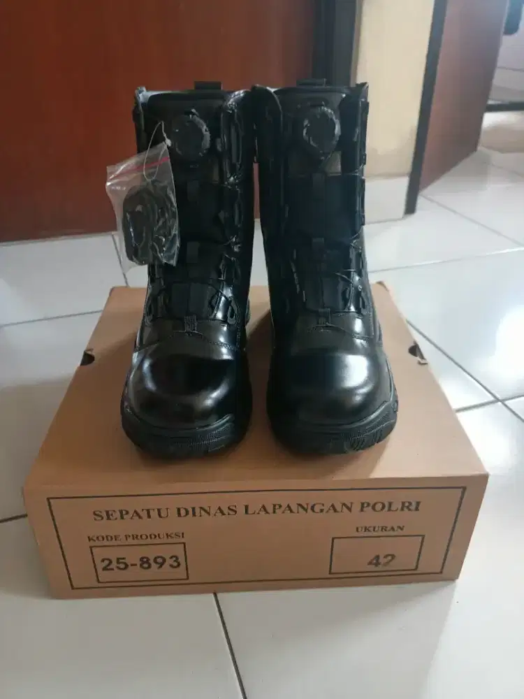 Sepatu PDL POLRI Tali Putar Baru Size 42.