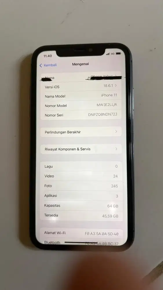 Iphone 11 apa adanya 64 gb