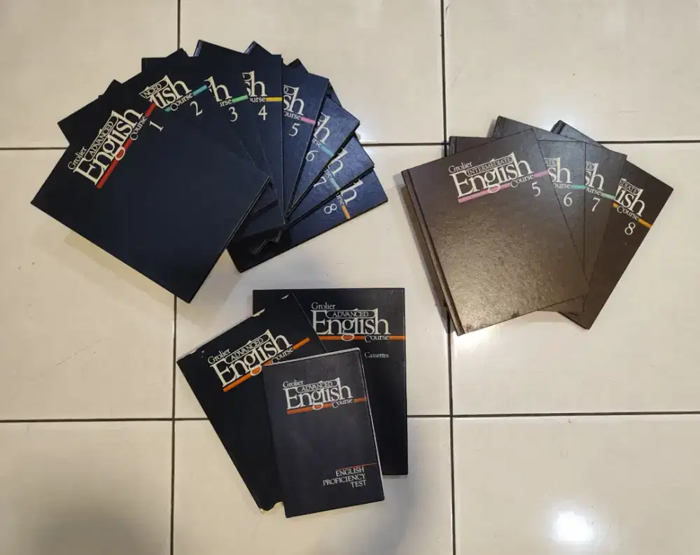 Paket Lengkap Grolier English Course Advanced & Intermediate + Kaset