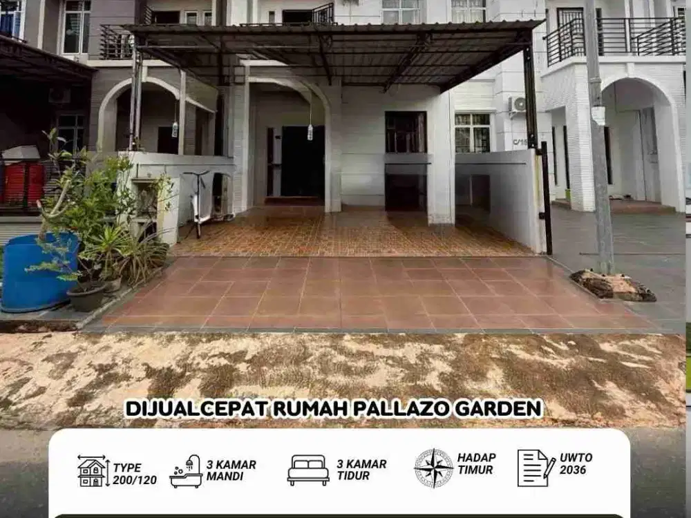 Dijual cepat rumah 2 lantai siap huni Palazzo Garden batam center