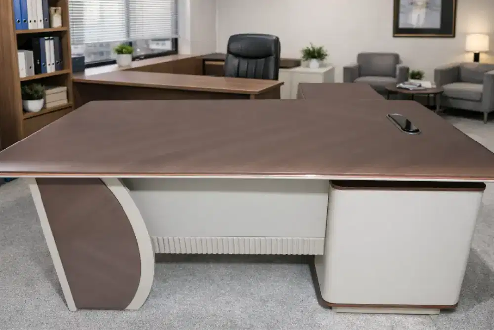 Meja Direktur Letter L Modern