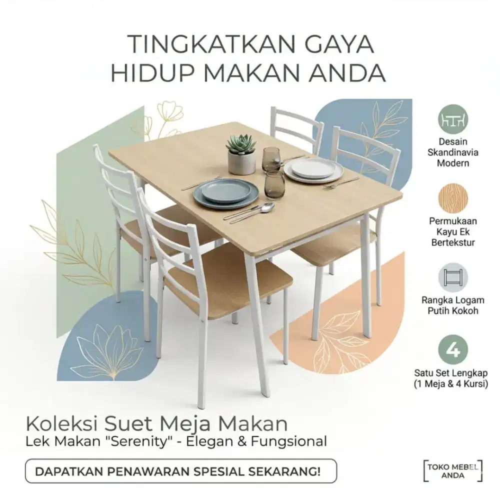 HARRIS SET MEJA MAKAN