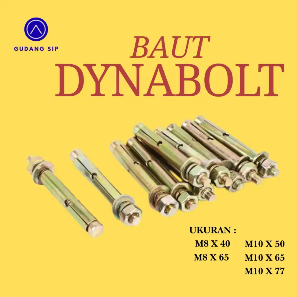 ECERAN Dynabolt Dinabolt M8 M10 / Baut Beton Kuning