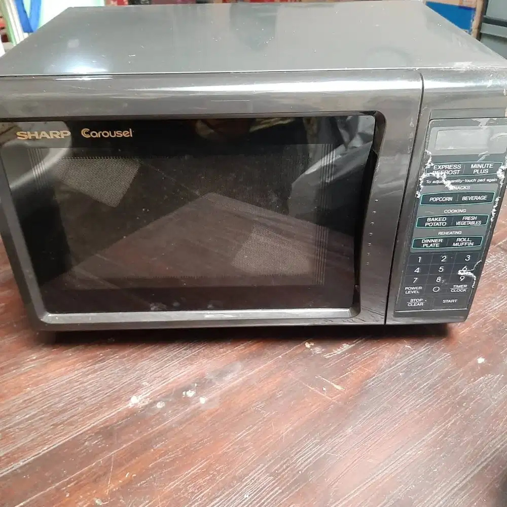 Microwave Sharp carousel R-209BK like new bekas Gudang COD Bogor