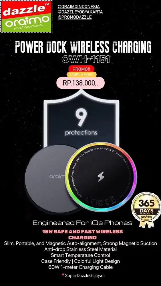 POWER DOCK WIRELESS CHARGING OWH-1151