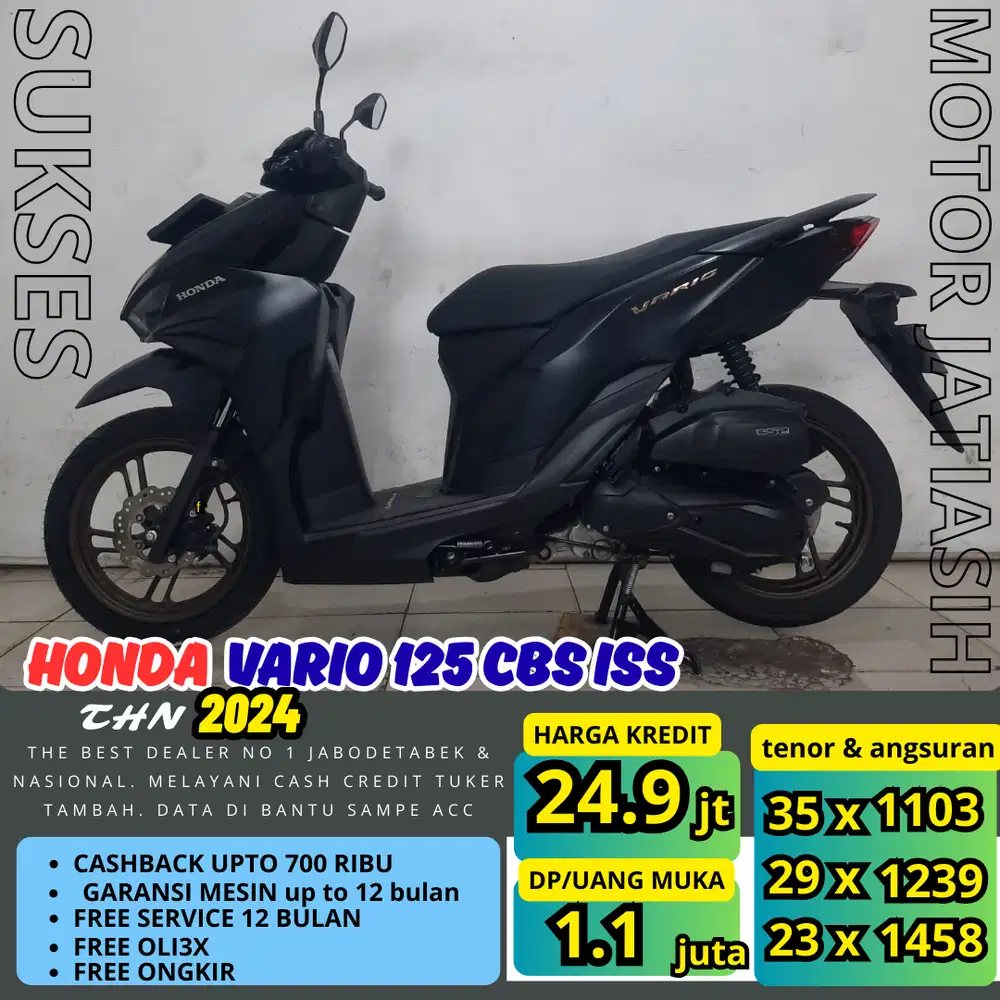 PROMO SUKSES MOTOR DP TERMURAH HONDA VARIO 125 CBS ISS 2024