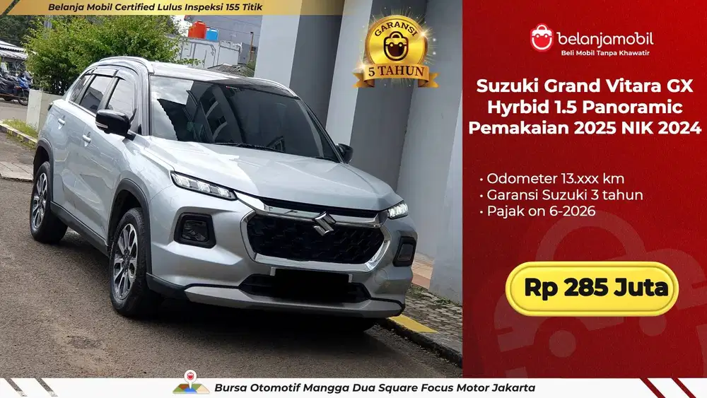 [ GARANSI 5TH ] Suzuki Grand Vitara GX Hyrbid 1.5 Panoramic 2024 2025