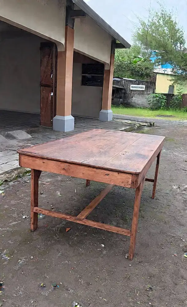 Murah Meja Makan  Jati Jumbo Artdeco Bekas Lawas Jadul Kuno Langka