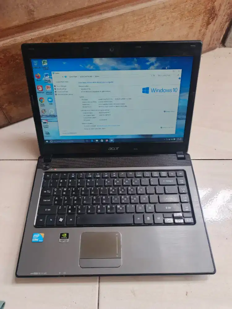 Laptop Acer Core i3 ram 8 ssd 128gb windows 10 siap pake(bs nego)