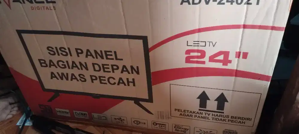 TV led advance 2402t bekas bergaransi