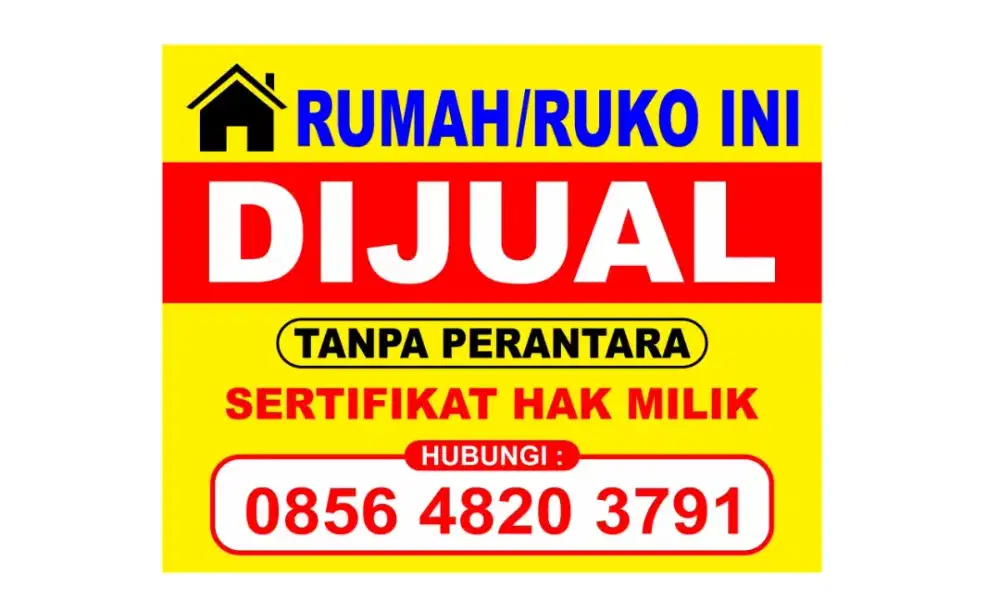 Dijual RUKO 2 Lantai