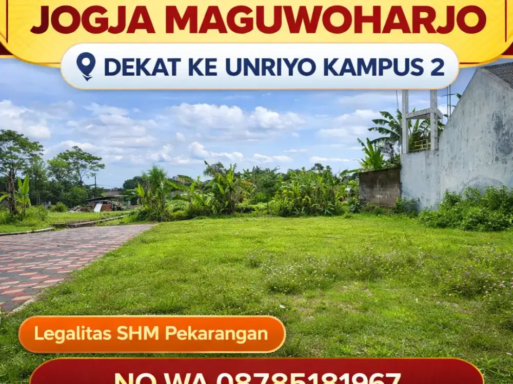 Tanah Maguwoharjo 3 menit dari  UNRIYO kampus 2