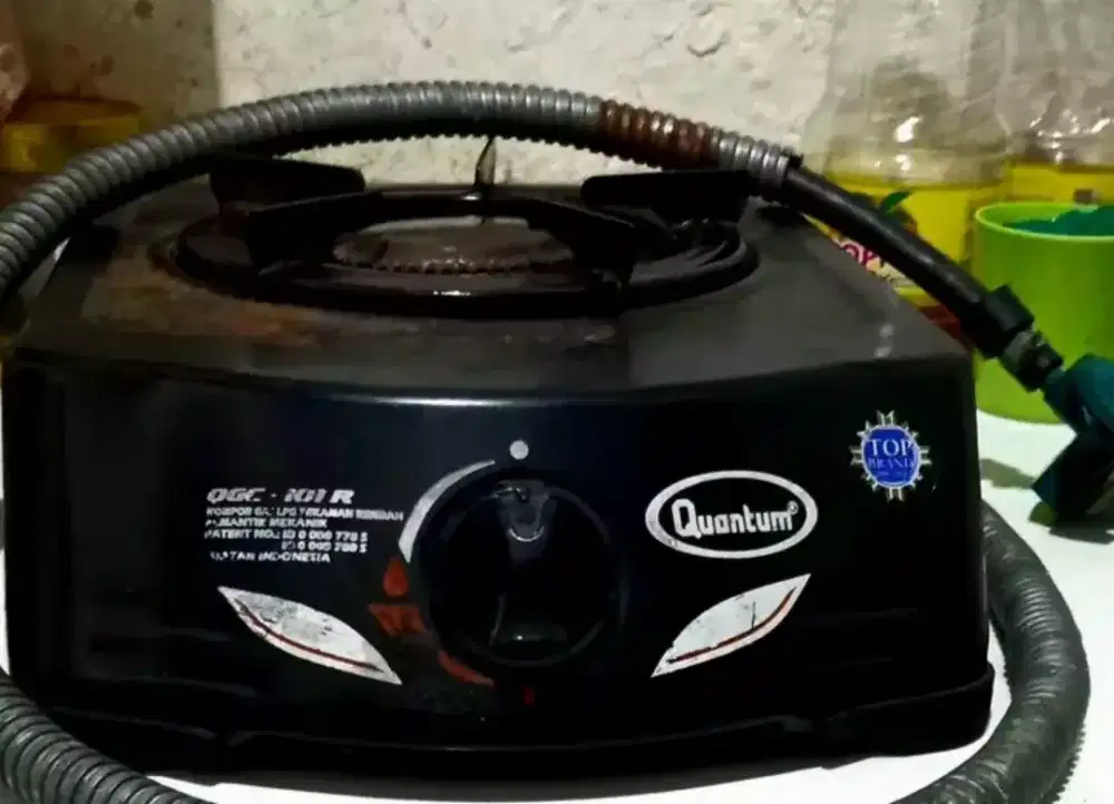 KOMPOR GAS QUANTUM 1 TUNGKU + SLANG REGULATOR NORMAL NEGO