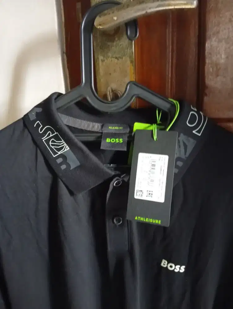 Kaos golf pria, HUGO BOSS, 100% original,