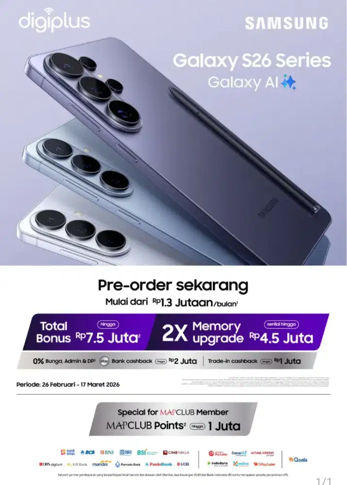 NEW GALAXY S26 ULTRA PO BENEFIT sd 7,5 JUTA