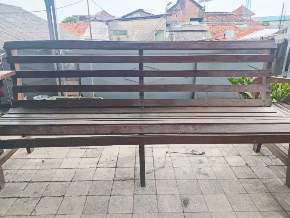 Kursi Panjang Kayu Jati - Ukuran 220 x 57 cm