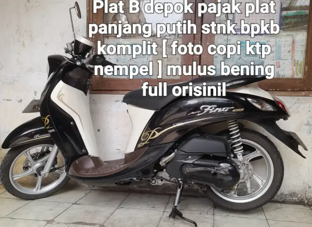 Yamaha Fino 2016 blue core 125 cw asli hitam Plat B depok ex ibu2