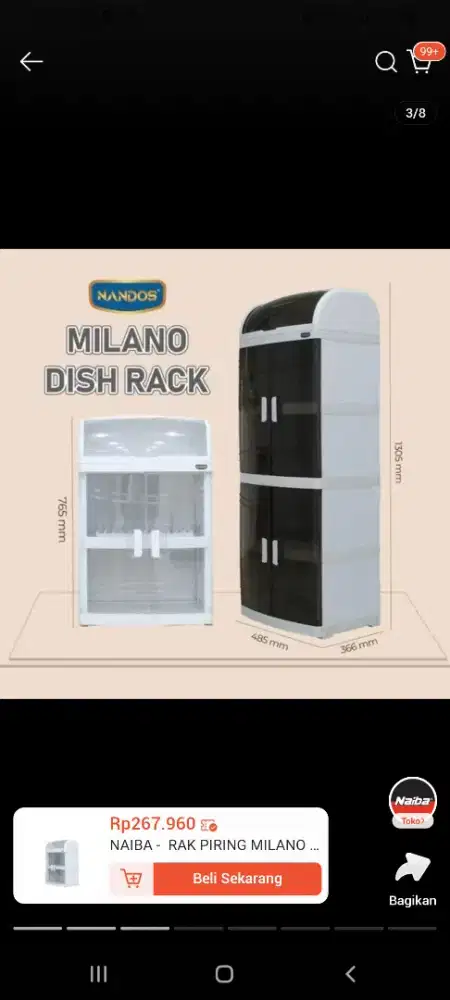 Rak piring tertutup kondisi baru, bahan bagus dan kokoh