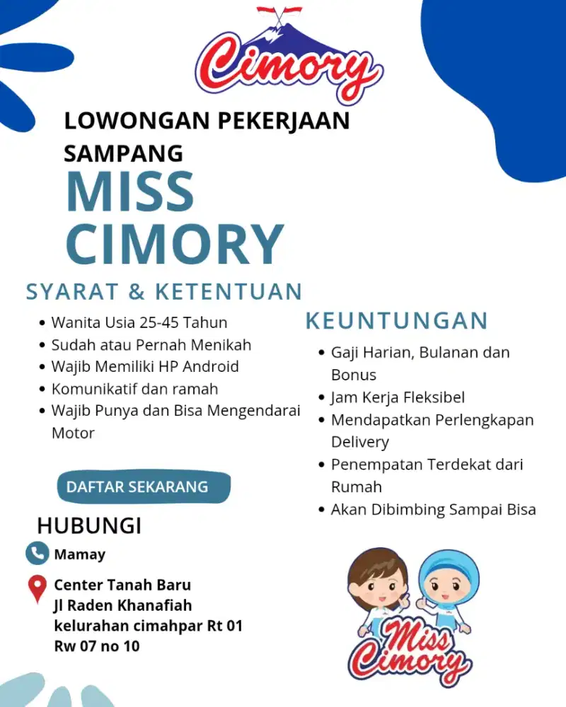 lowongan kerja miss cimory