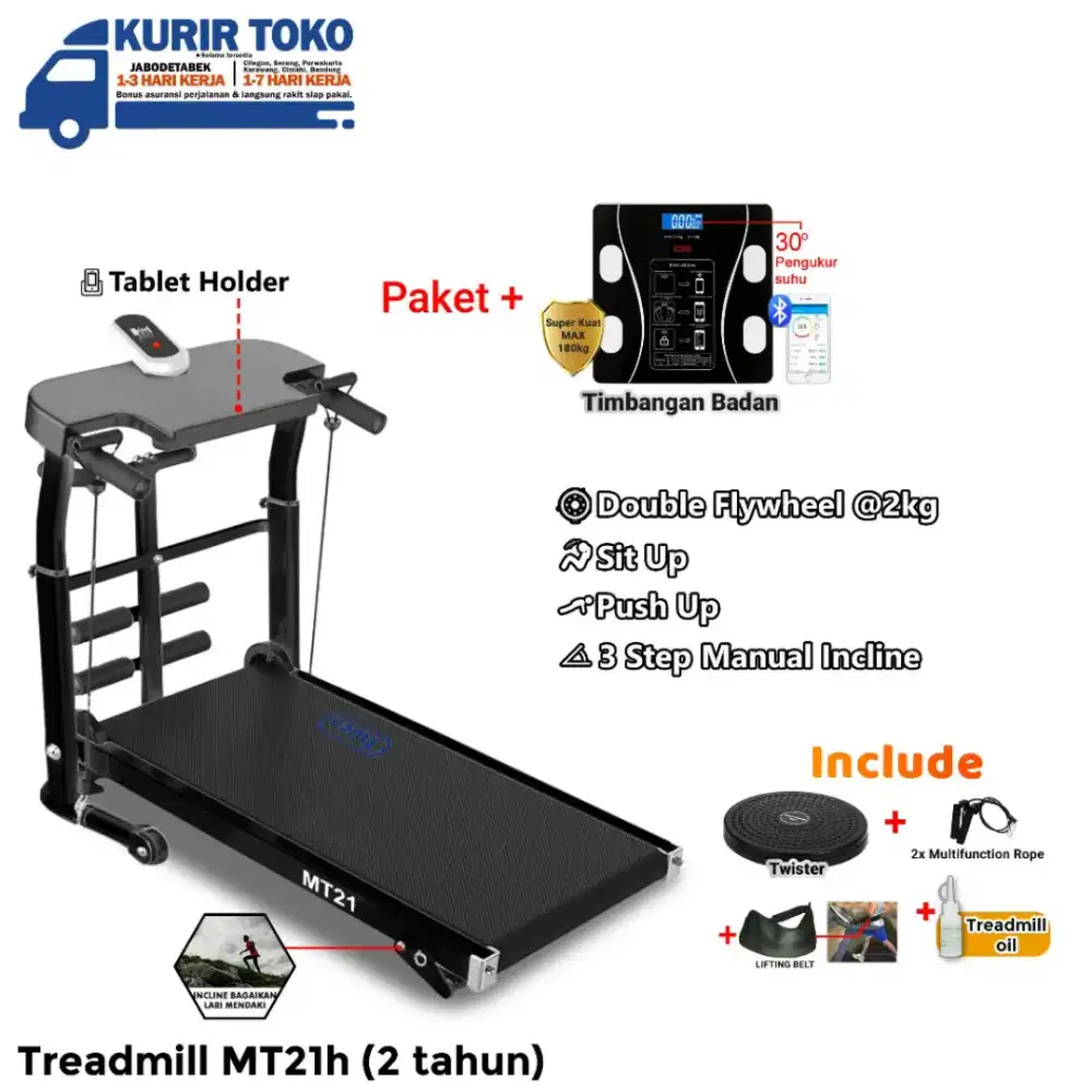Treadmill Manual Bekas Twen MT21h