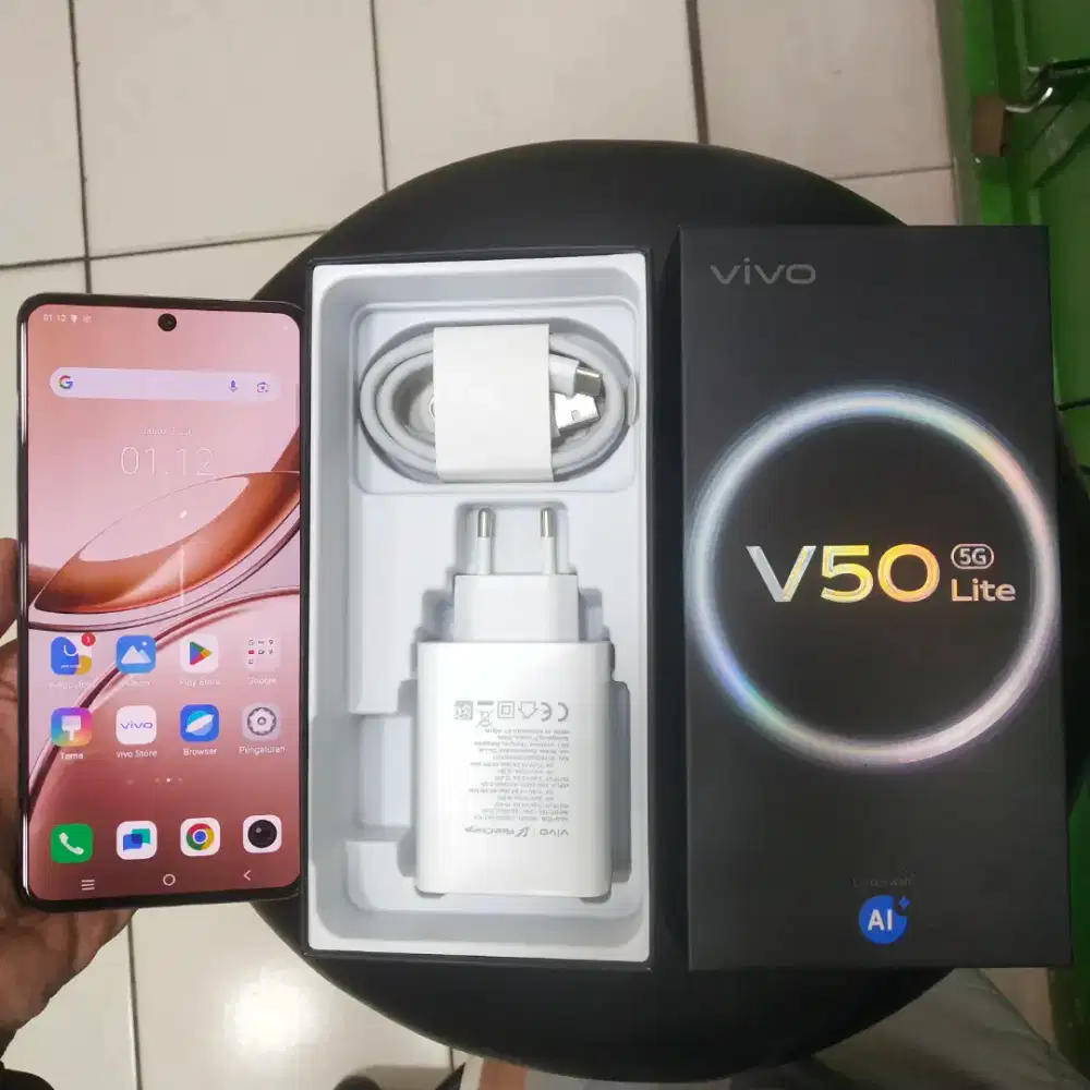 Second Vivo v50 lite 5G ram 12/512 fullset mulus no minus
