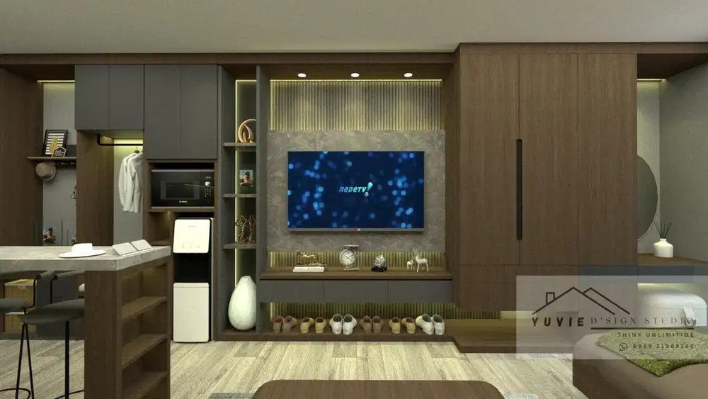 Design interior, kitchenset minimalis modern