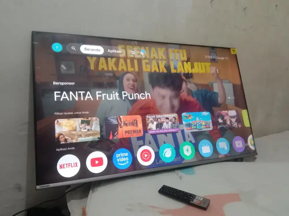 Tv led Toshiba android 50 inch google tv tipe terbaru
