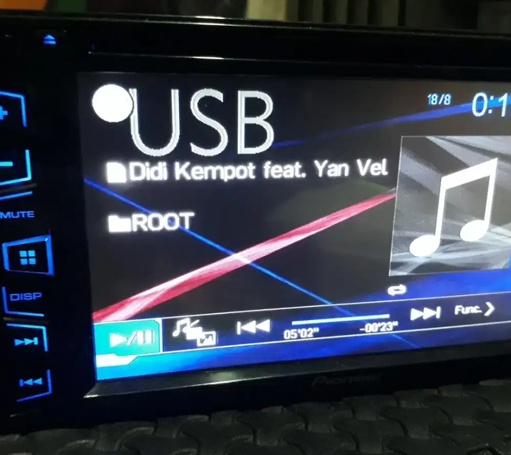 Pioneer AVH-185DVD Video Audio Layar Sentuh