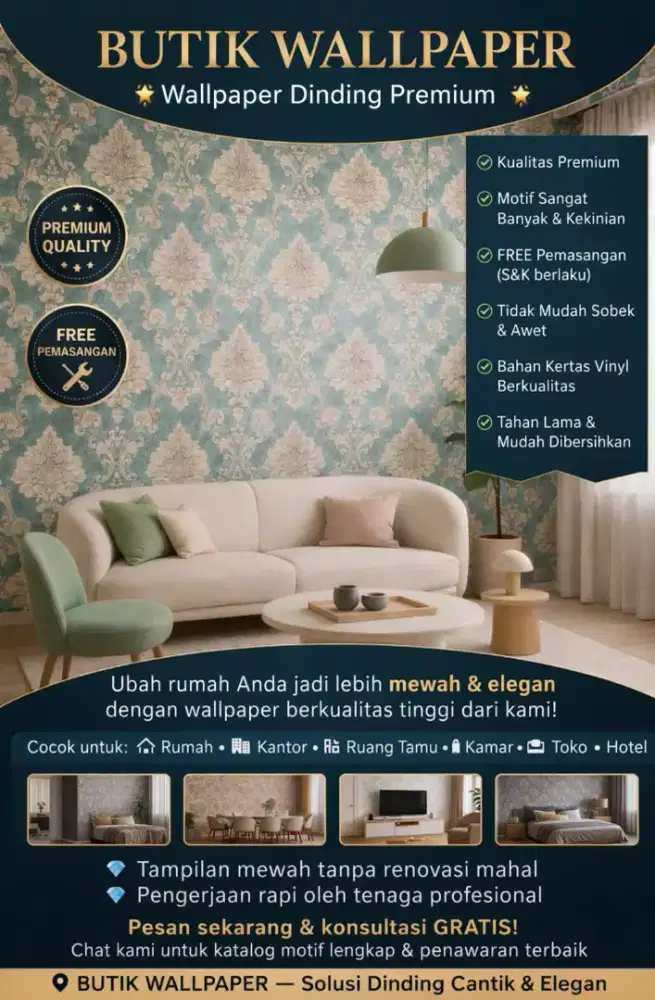 Wallpaper dinding premium