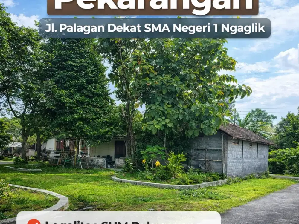 Tanah Pekarangan Jl. Palagan km 11, Lingkungan Perumahan & Pemukiman, udara sejuk asri lingkungan Nasionalis