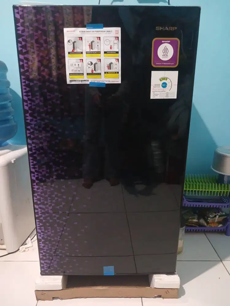 Kulkas 1 Pintu SHINE MAGNEGLAS SHARP SERIES BLUE 133 L