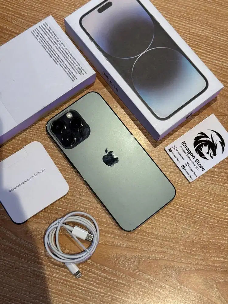 iphone 14 pro max 256gb warna space black fullset mulus