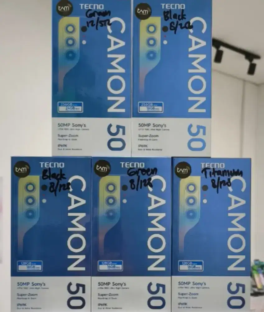 Tecno Camon 50 8/128 - 8/256 - 12/256 BNIB Garansi Resmi Indonesia