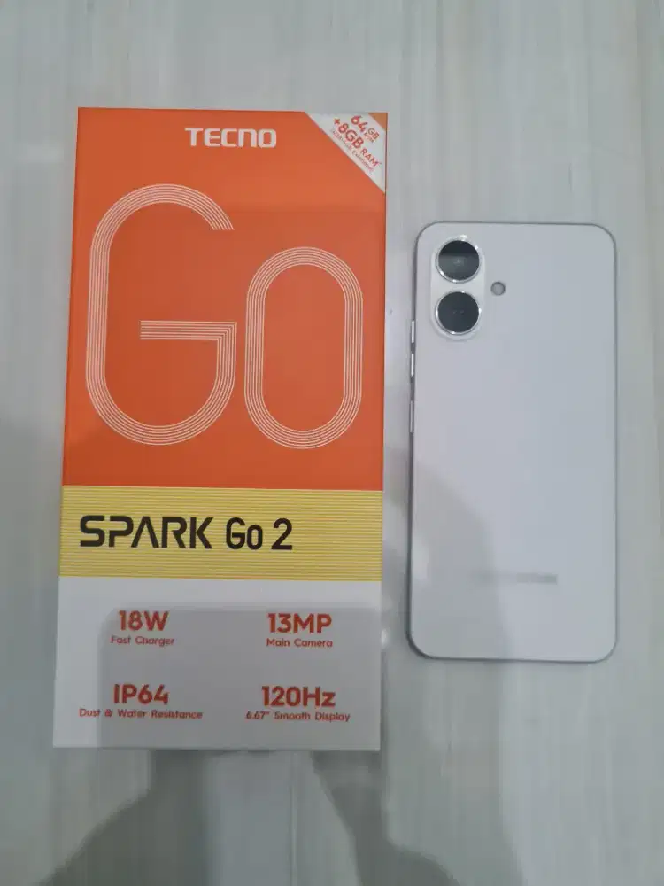 TECNO SPARK GO 2 4/64 GB MULUS LENGKAP