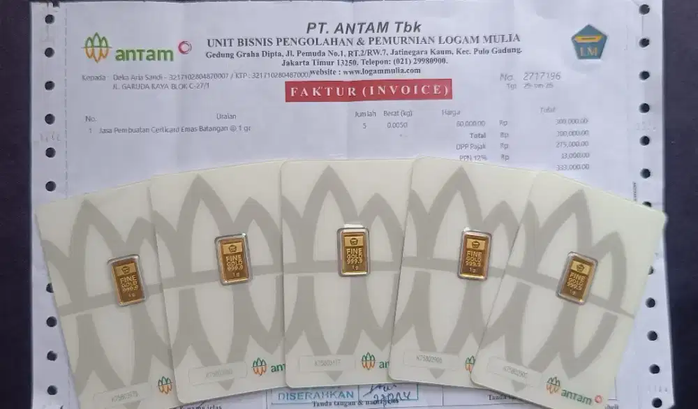 Antam 1gr2026 5 keping