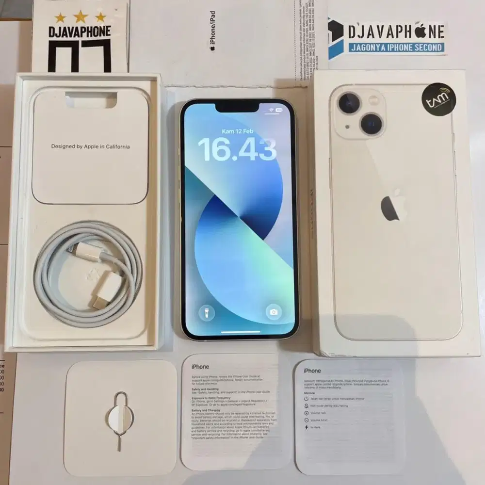 iPhone 13 Starlight 128GB BH 100% Garansi Resmi iBox 14 Maret 2026