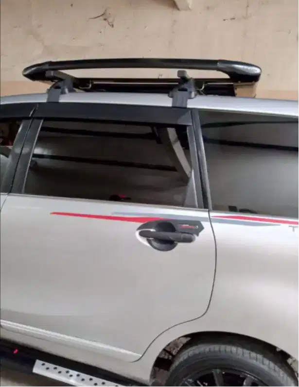 Jual pasang rak atas aluminium roofrack crossbar roofbox mobil Jakarta
