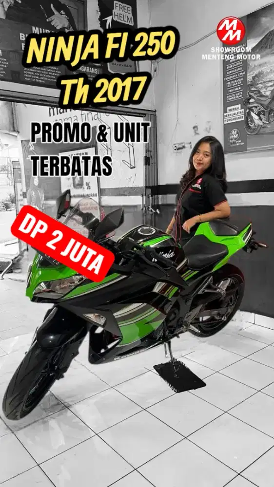 NINJA FI 250 TH 2017, DP CUMA 2 JUTA