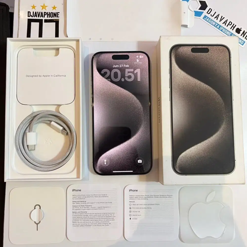 iPhone 15 Pro Natural Titanium 256GB Ex iBox Resmi