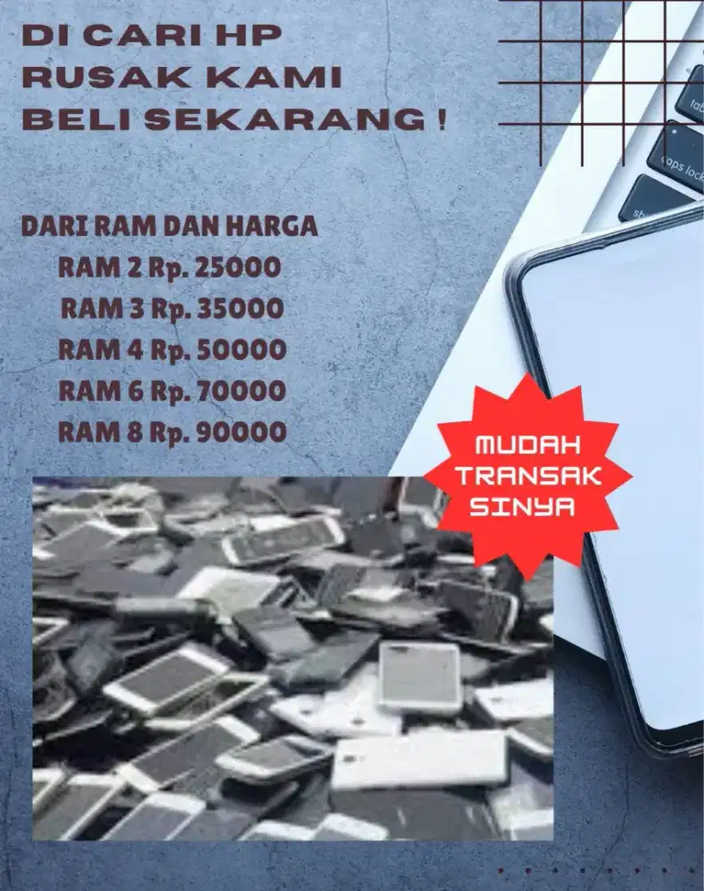 Beli HP Rusak / Mati Total / LCD Pecah – Harga Tinggi & Cepat Cair