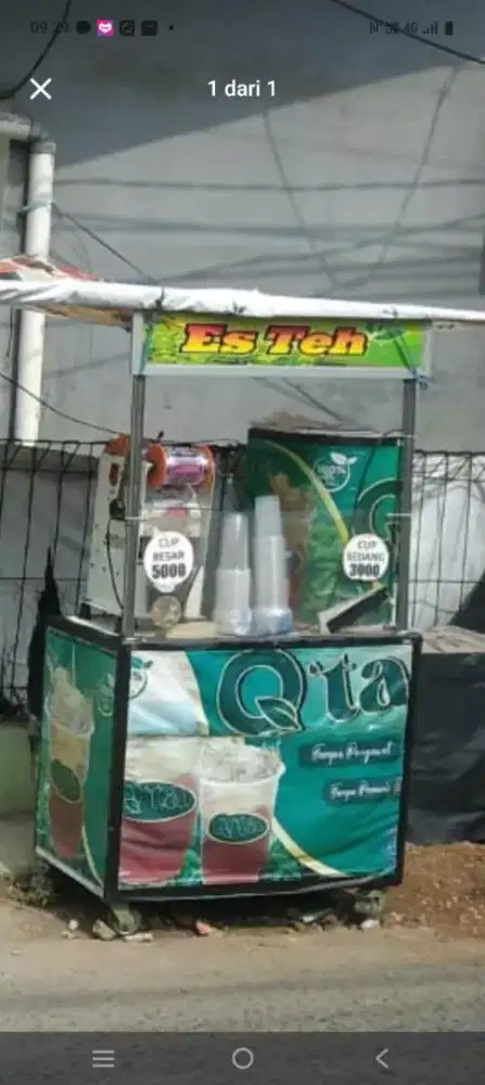 gerobak stand es teh solo