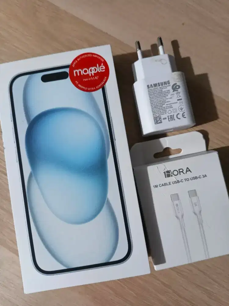 IPHONE 15 128 BLUE BARU SEGEL