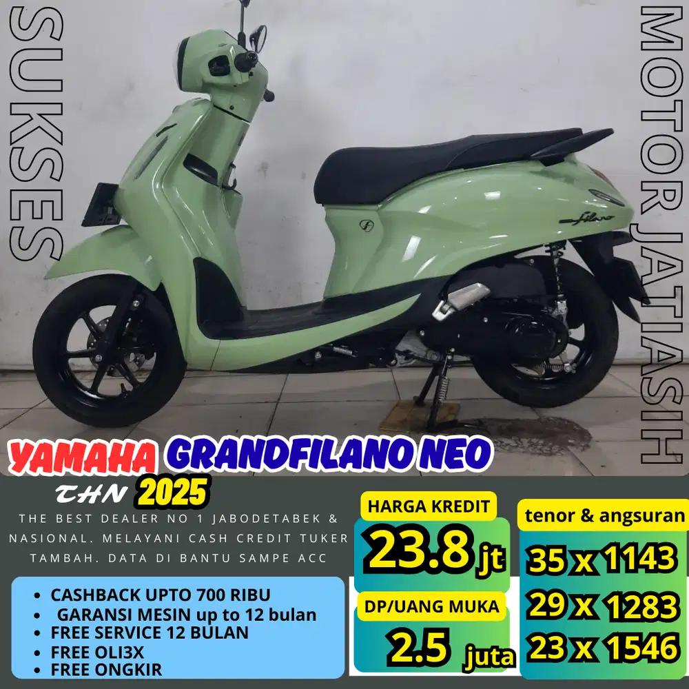 PROMO SUKSES MOTOR ANGSURAN TERMURAH YAMAHA GRANDFILANO NEO 2025