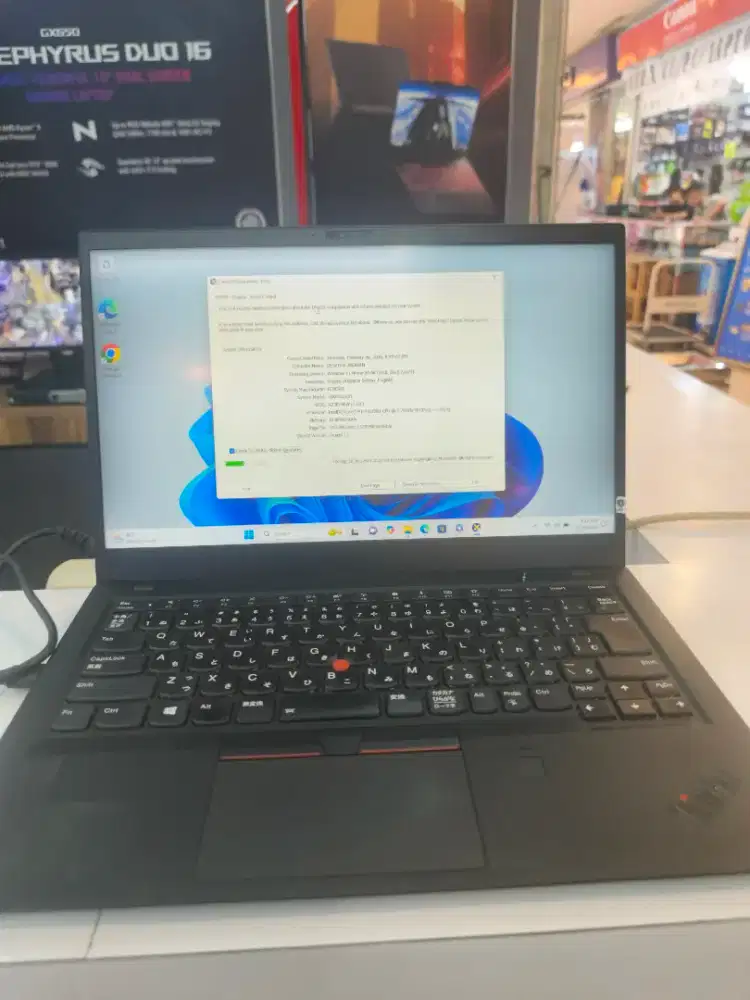 Lenovo thinkpad x7 carbon i5 gen 8 ram 16gb ssd 256gb w11 ori