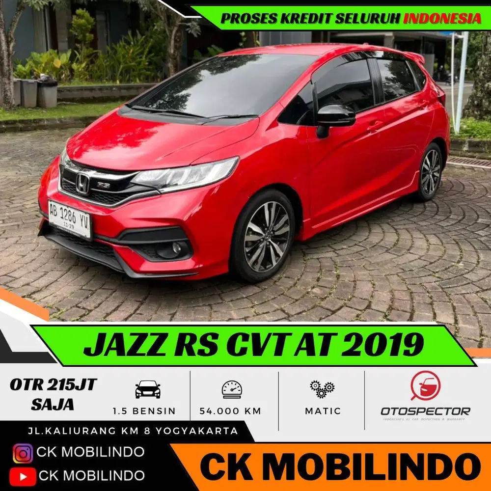 Honda All New Jazz RS CVT Matic 2019 Plat AB DP Minim Kredit Murah