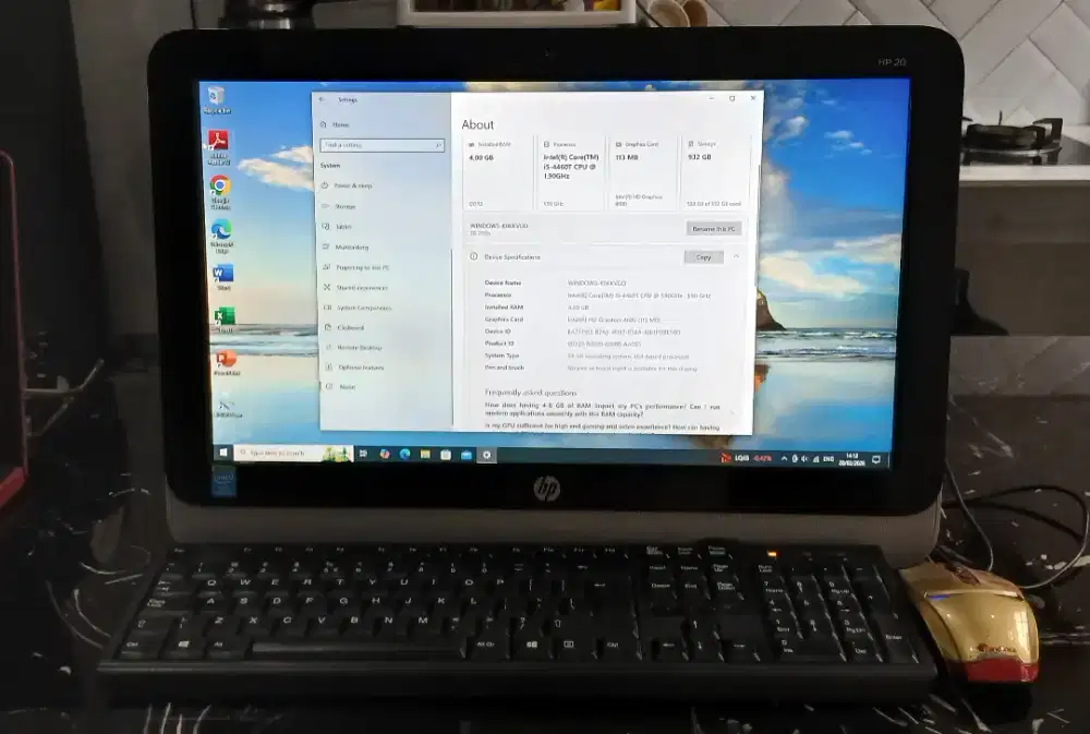 Dijual Komputer Desktop HP 20