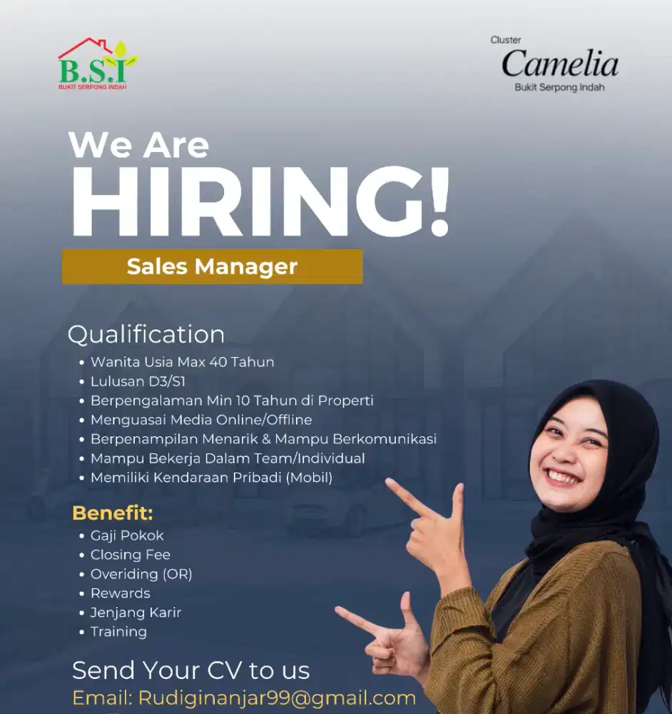 Sales Manager Property Bukit Serpong Indah