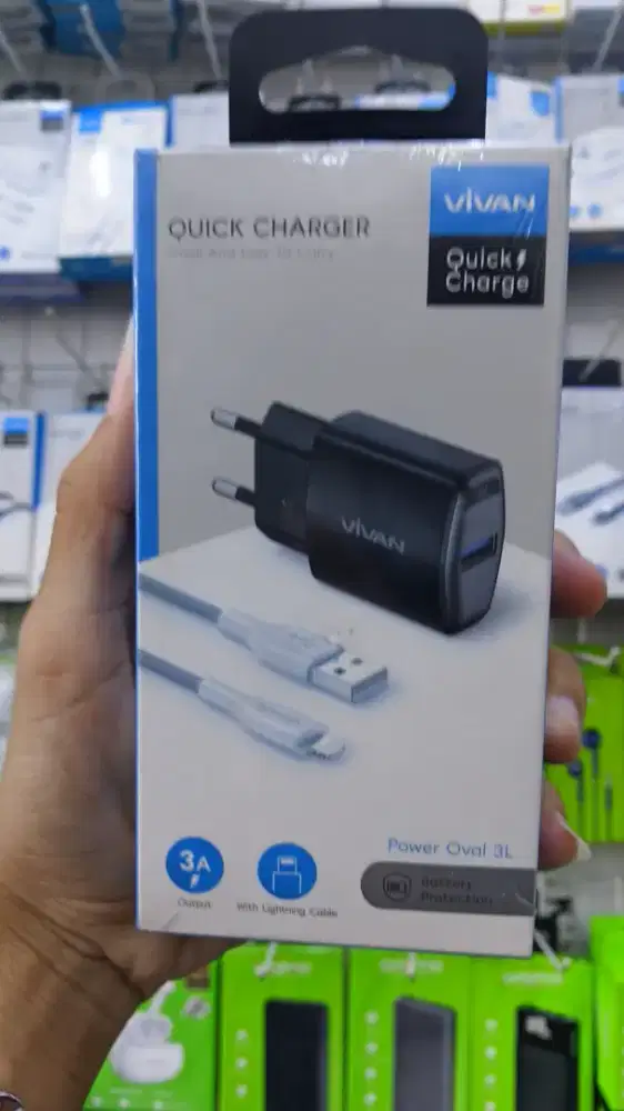 TRAVEL CHARGER IPHONE VIVAN POWER OVAL 3L